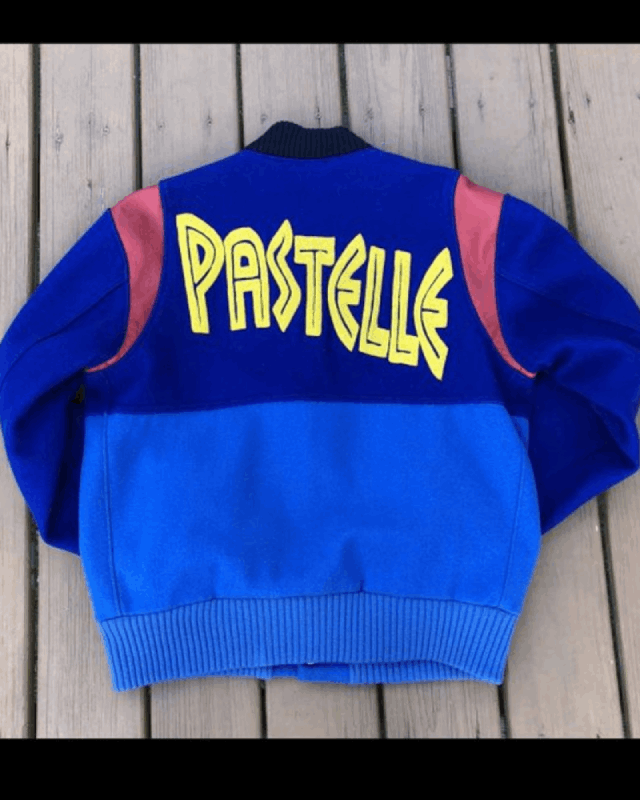Pastelle Kanye West Blue Letterman Varsity Jacket