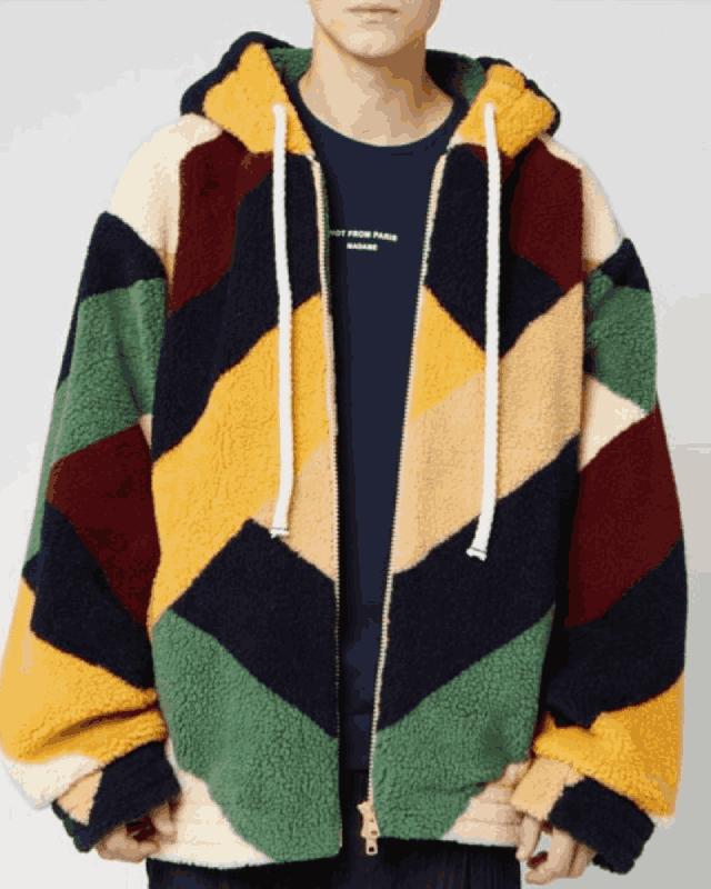 Life Is Good Future Multi-Color Sherpa Jacket With Hood