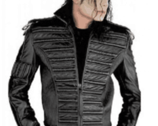 Man In The Mirror Black Leather Costume Michael Jackson Jacket