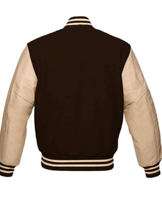 Men’s JCM106 Bomber Brown Varsity Jacket