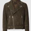 Quilted Brown Suede Biker Leather Jacket For Men's
