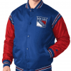Men’s Starter Full-Snap Satin Varsity New York Rangers Jacket