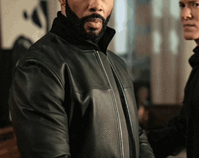 James Ghost St. Patrick Power Omari Hardwick Black Leather Jacket