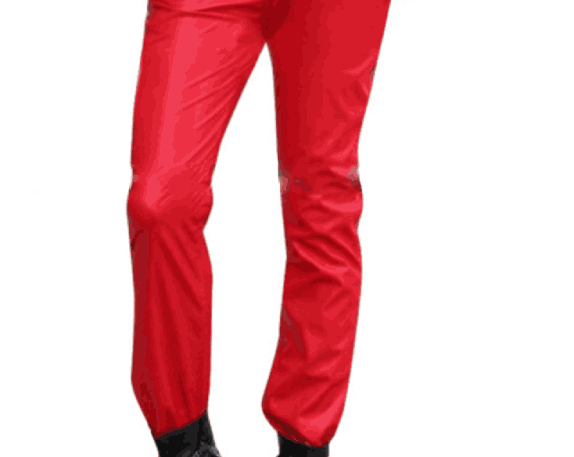 Red Leather Pants for Men