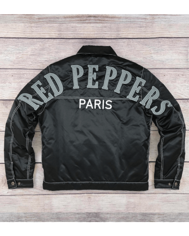 Red Peppers Paris Black Trucker Jacket