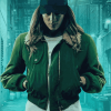 Hannah John Kamen TV Series The Stranger Green Bomber Jacket