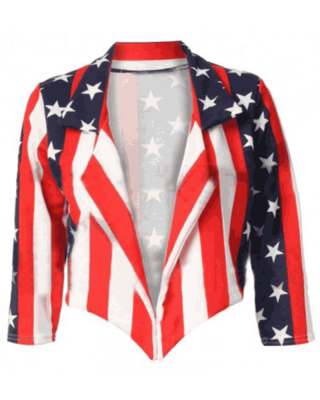 Women Independence Day Costumes American Flag Jacket