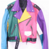 Women's Rainbow Colorful Motorcycle Jacket