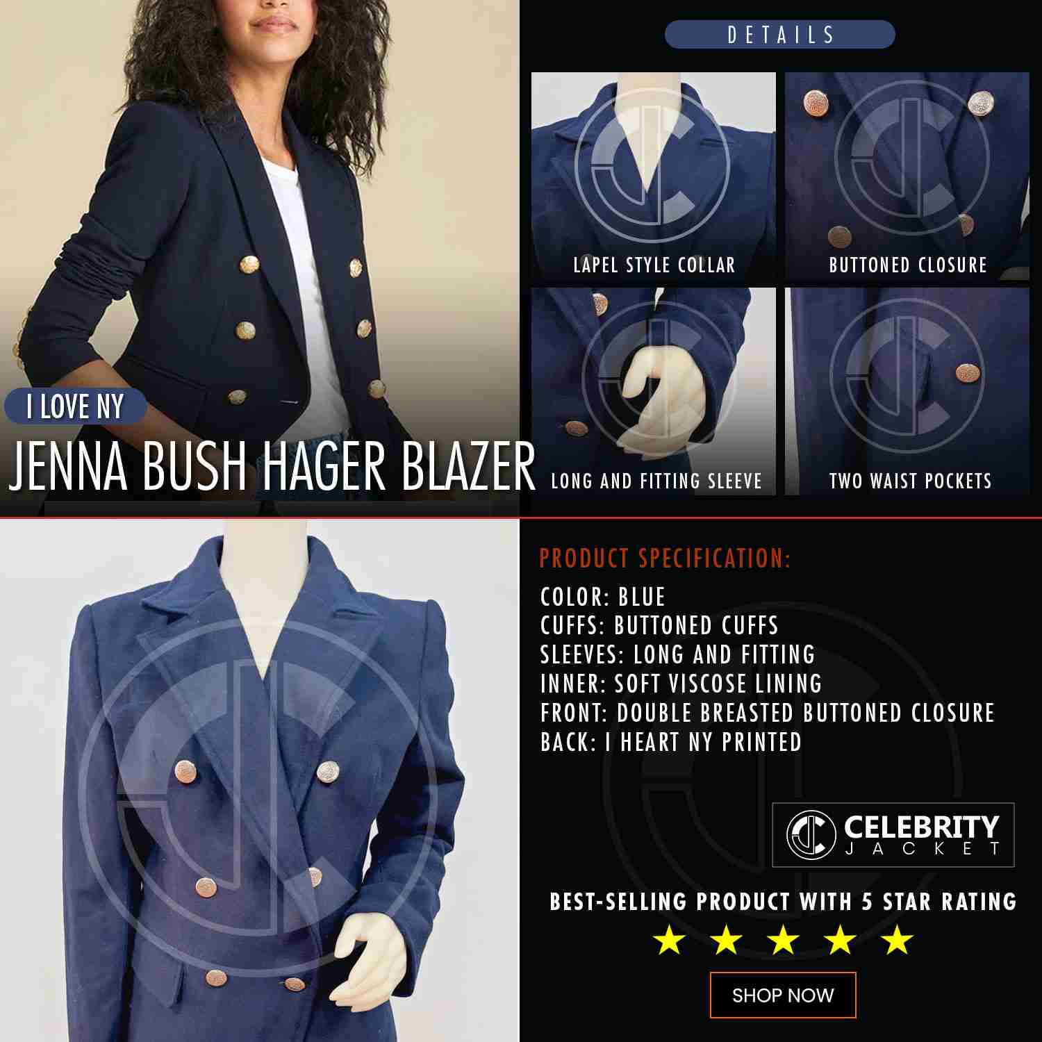 I Love NY Jenna Bush Hager Blazer