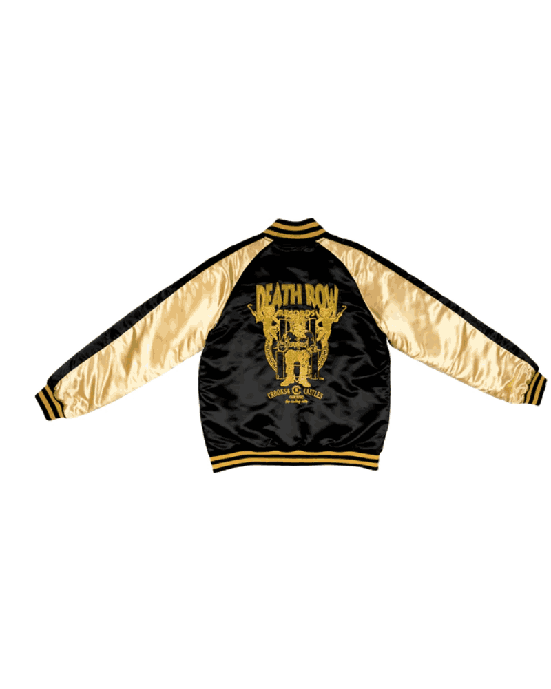 Death Row x Crooks Core Logo Black and Golden Jacket