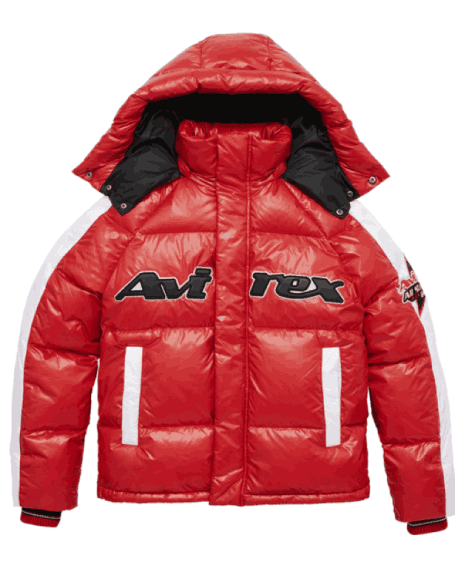 USA All-Star Hooded Down Red Jacket