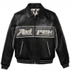Unisex Black Leather Nitro Run Jacket