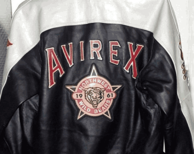 North West Wild Bears Black Leather Jacket