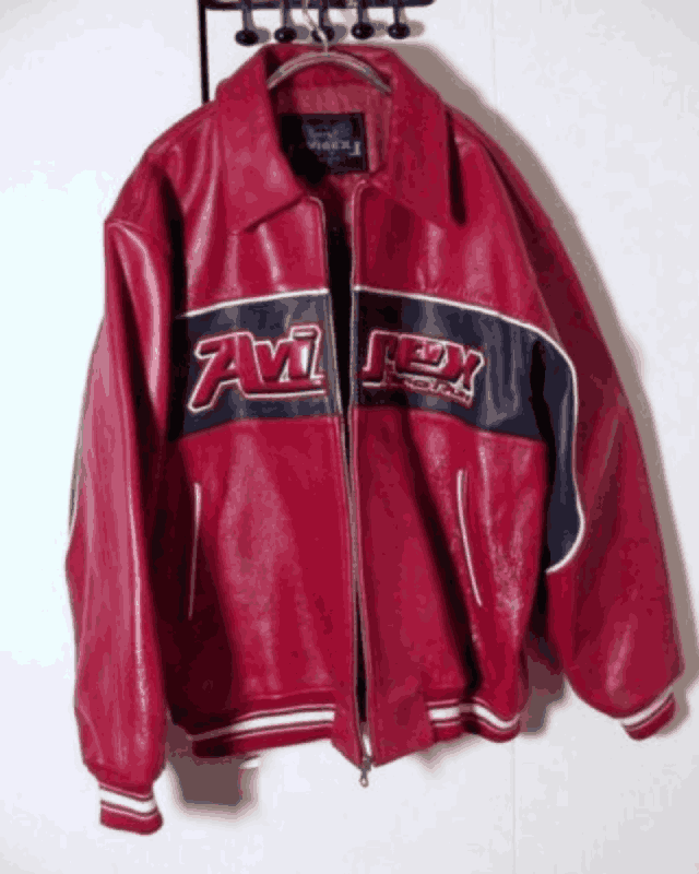 Mens Limited Edition 75 Atlanta NYC Red Leather Jacket