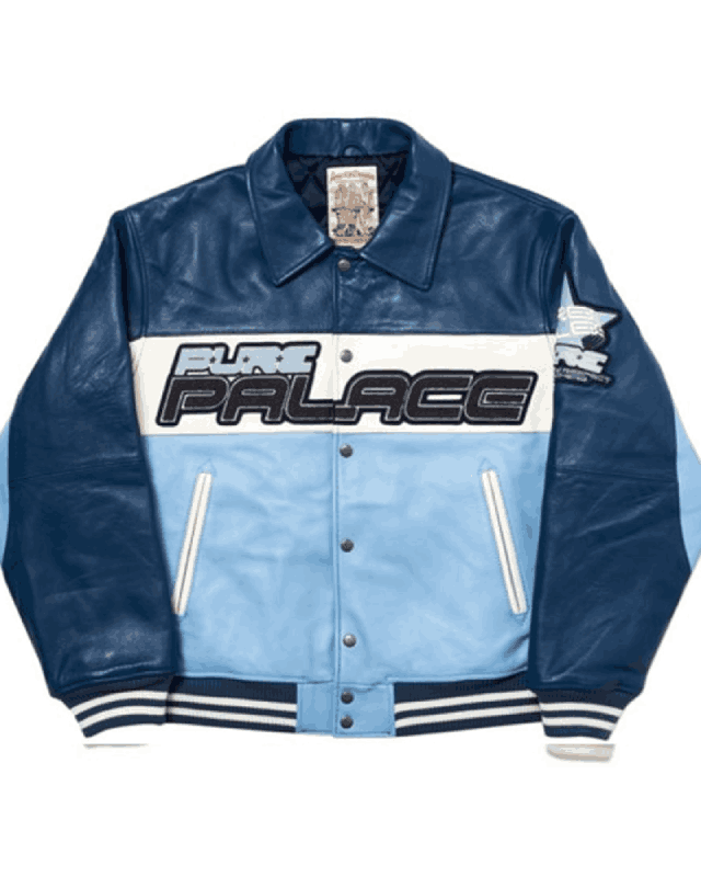 Pure Palace Blue Leather Jacket