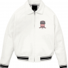 Unisex USA Icon Snow White Leather Jacket