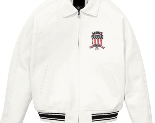 Unisex USA Icon Snow White Leather Jacket