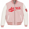 USA Script Pink & White Varsity Jacket