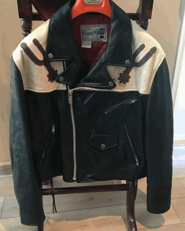 USA Texas Motorcycle Leather Jacket - Celebrity Jacket