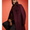 Anthony Anderson TV Series Black-ish S05 Andre Johnson Dre Maroon Wool Coat
