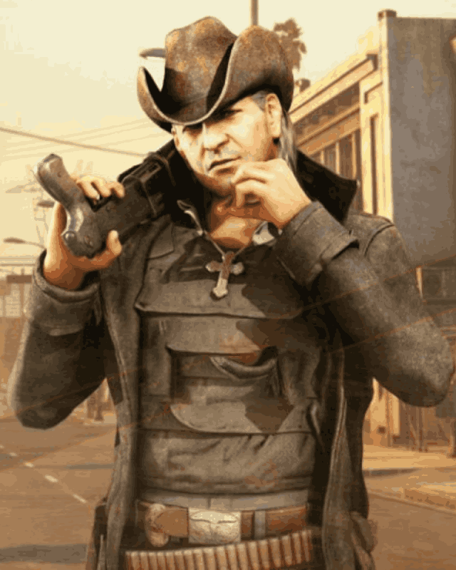 Cowboy Call of Juarez Bound in Blood Black Leather Coat