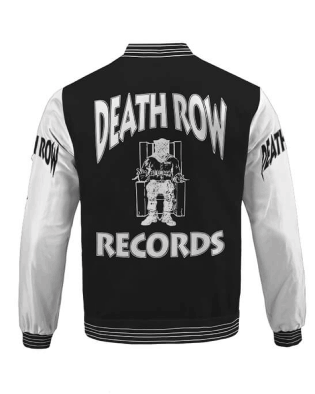 Death Row Records Snoop Doggy Dogg Black Varsity Jacket
