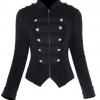 Ladies Black Military Parade Black Jacket