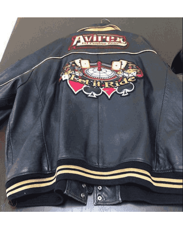 Let it Ride Black Leather Bomber Jacket