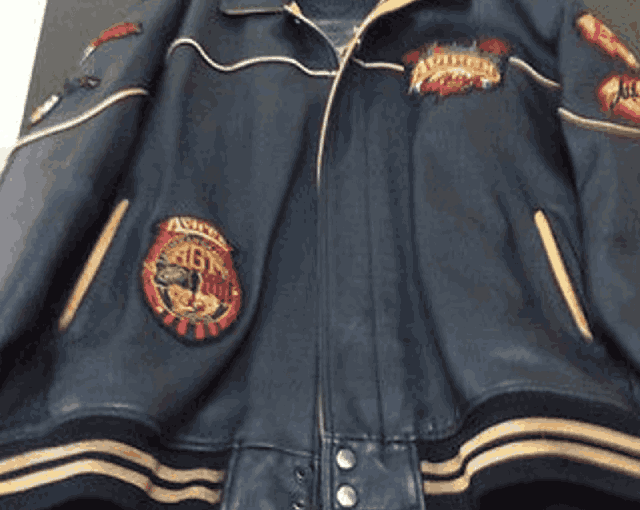 Let it Ride Black Leather Bomber Jacket