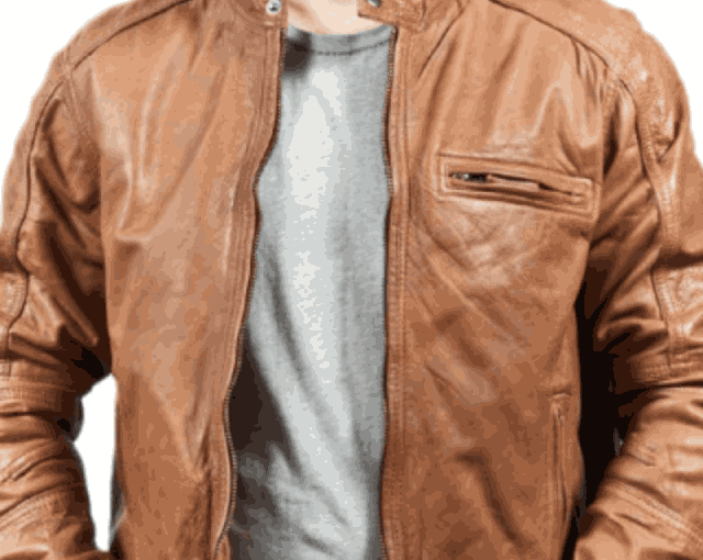 Men’s Motorcycle Vintage Soft Tan Leather Jacket