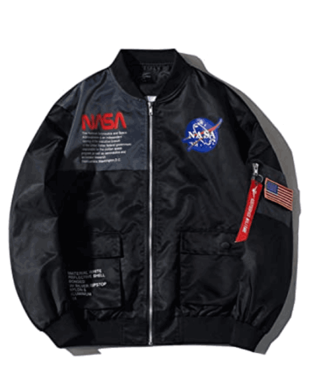 Nasa Black Satin Jacket | Celebrity jacket | For Amazing Sale