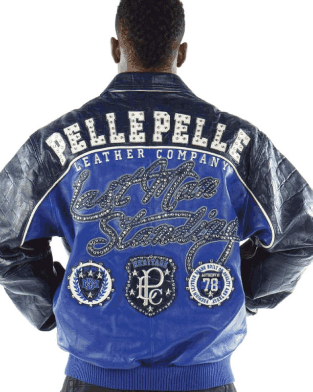 Pelle Pelle Mens Last Man Standing Blue Jacket