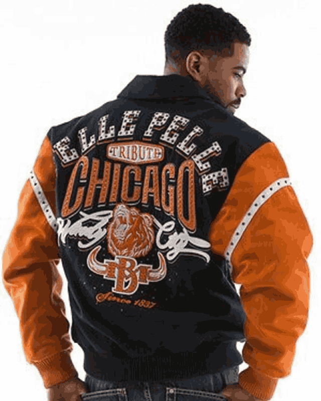 Pelle Pelle Tribute Chicago Leather Blue & Mustard Jacket