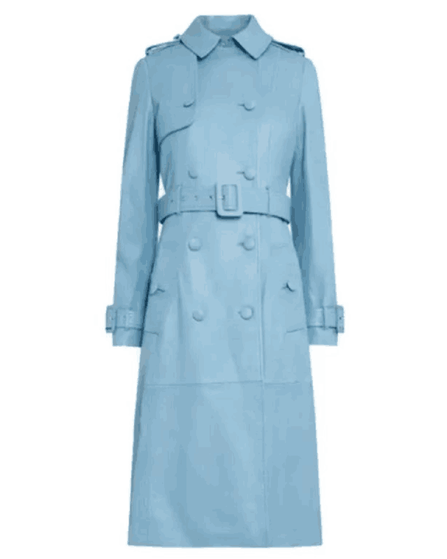 Queens of Mystery Matilda Stone Blue Belted Coat