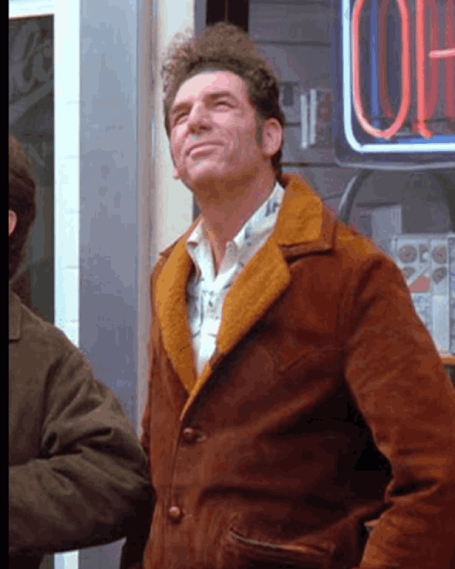 Seinfeld S09 Cosmo Kramer Jacket With Shearling Collar