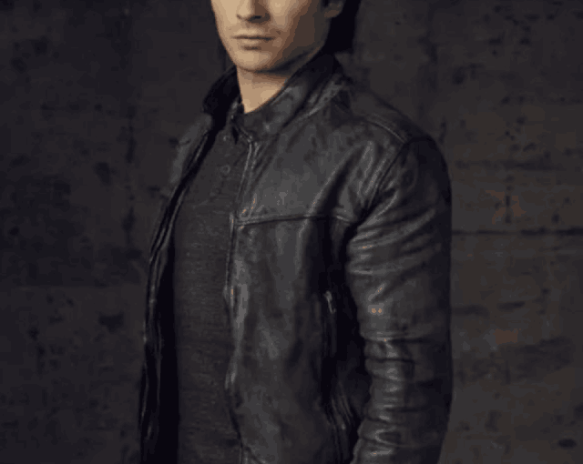 Ian Somerhalder The Vampire Diaries Damon Salvatore Black Bomber Leather Jacket
