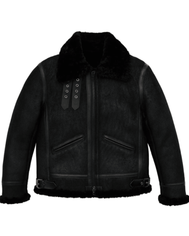 USA Black B-3 Shearling Jacket