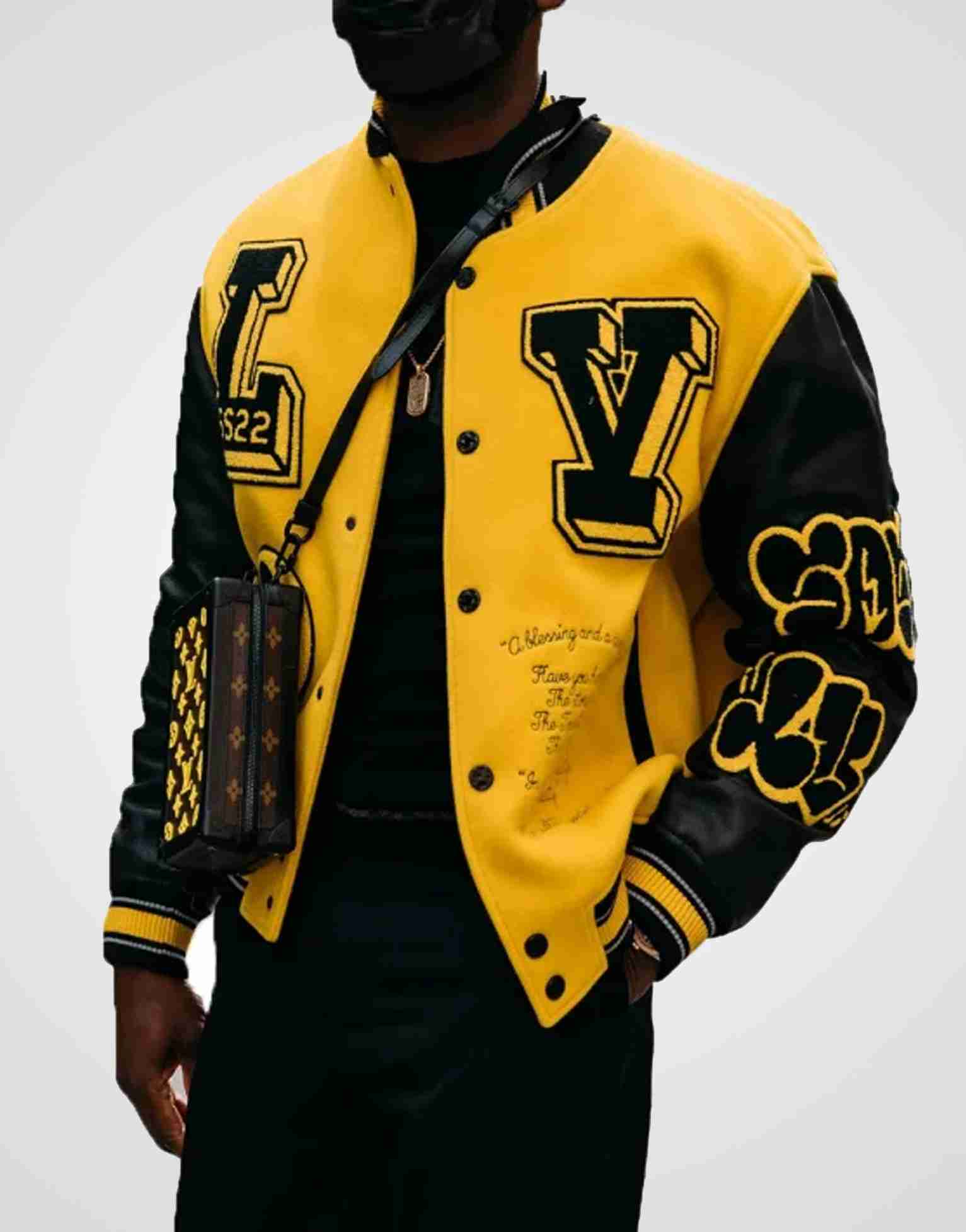 Mens Louis Vuitton Varsity Jacket - Celebrity jacket