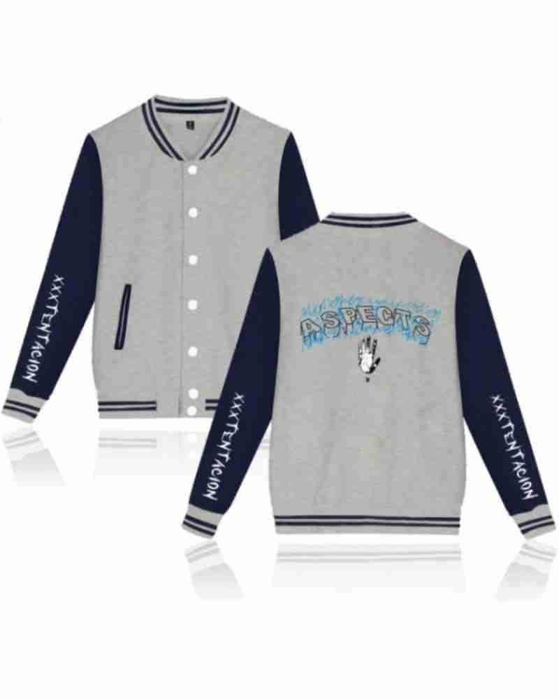 Xxxtentacion Baseball Uniform Printed Gray Jacket