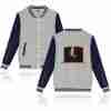 Xxxtentacion Gray Baseball Uniform Printed Wool Jacket