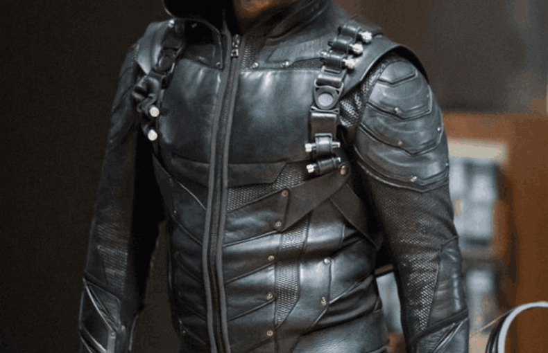 Arrow Season 5 Oliver Queen Green Leather Jacket