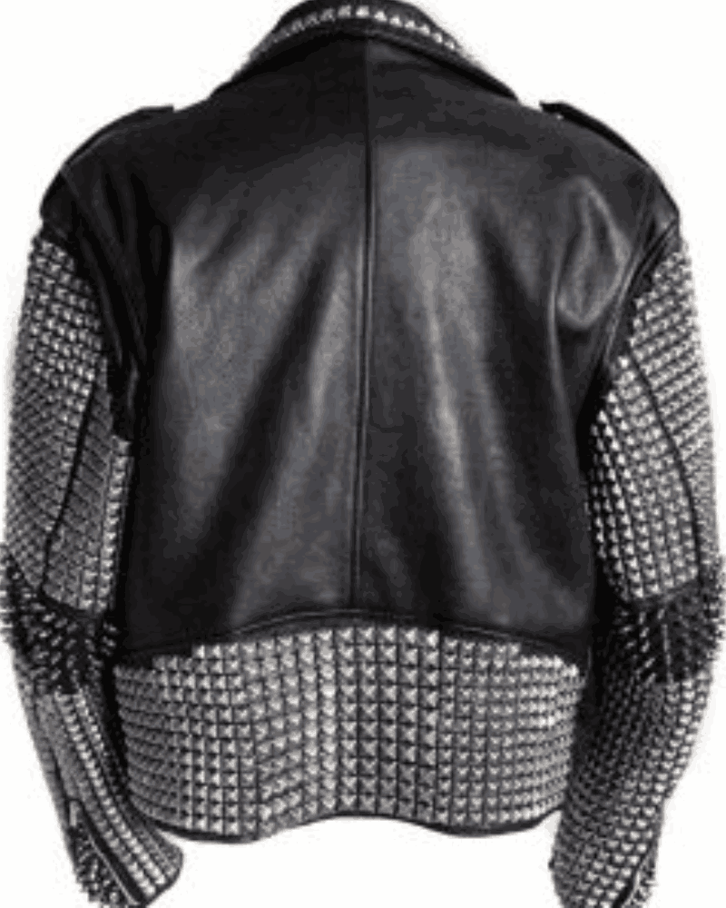 Best Men’s Black Studded Leather Jacket