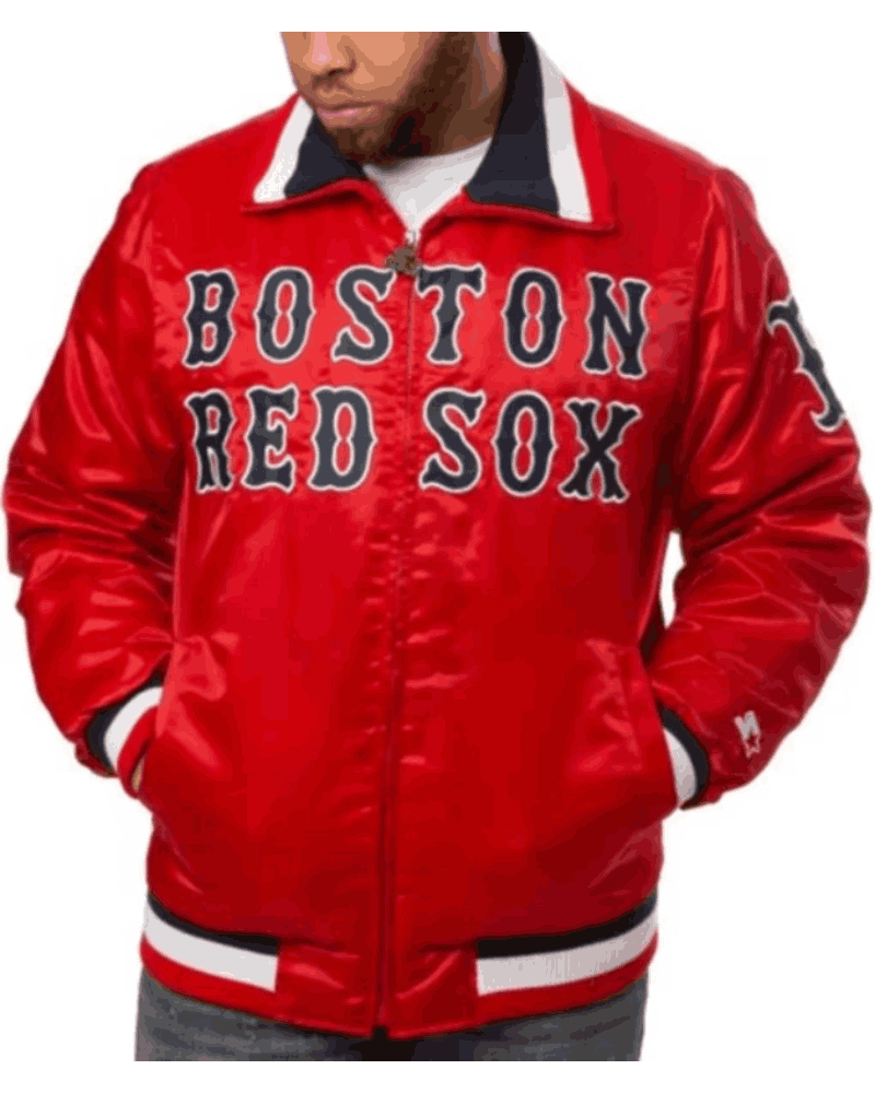 Boston Red Sox Letterman Satin Jacket