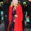 Christie Brinkley Red Cotton Long Coat