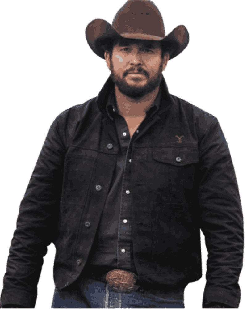 Men's Cole Hauser Suede Black Leather Yellowstone Costume Jacket