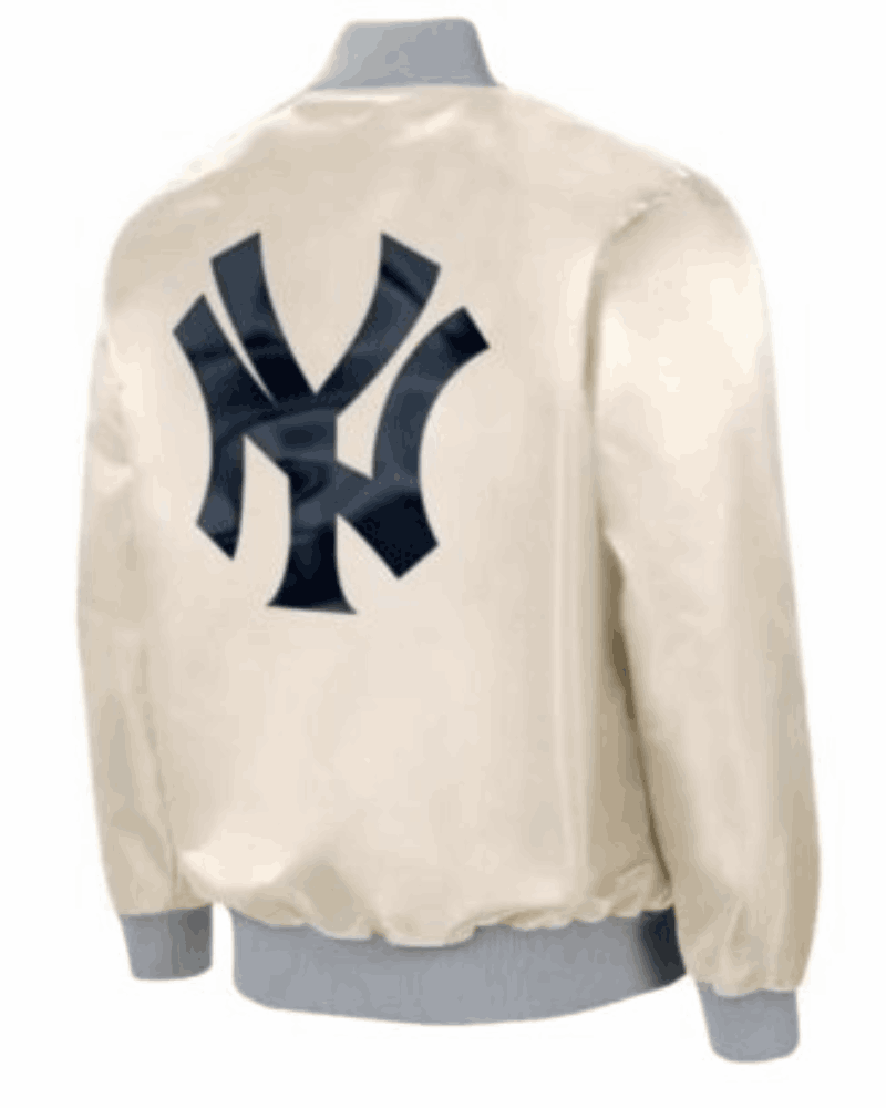 Cream New York Yankees Ambassador Satin Jacket