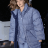 Gigi Hadid Blue Puffer Jacket