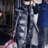 Kim Kardashian Black Puffer Nylon Jacket