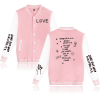 Lil Peep Love Baseball Pink Wool Jacket