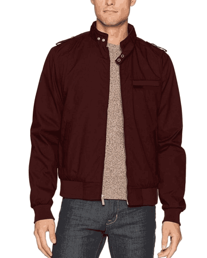 G4 Bomber Burgundy Cotton Jacket for Men